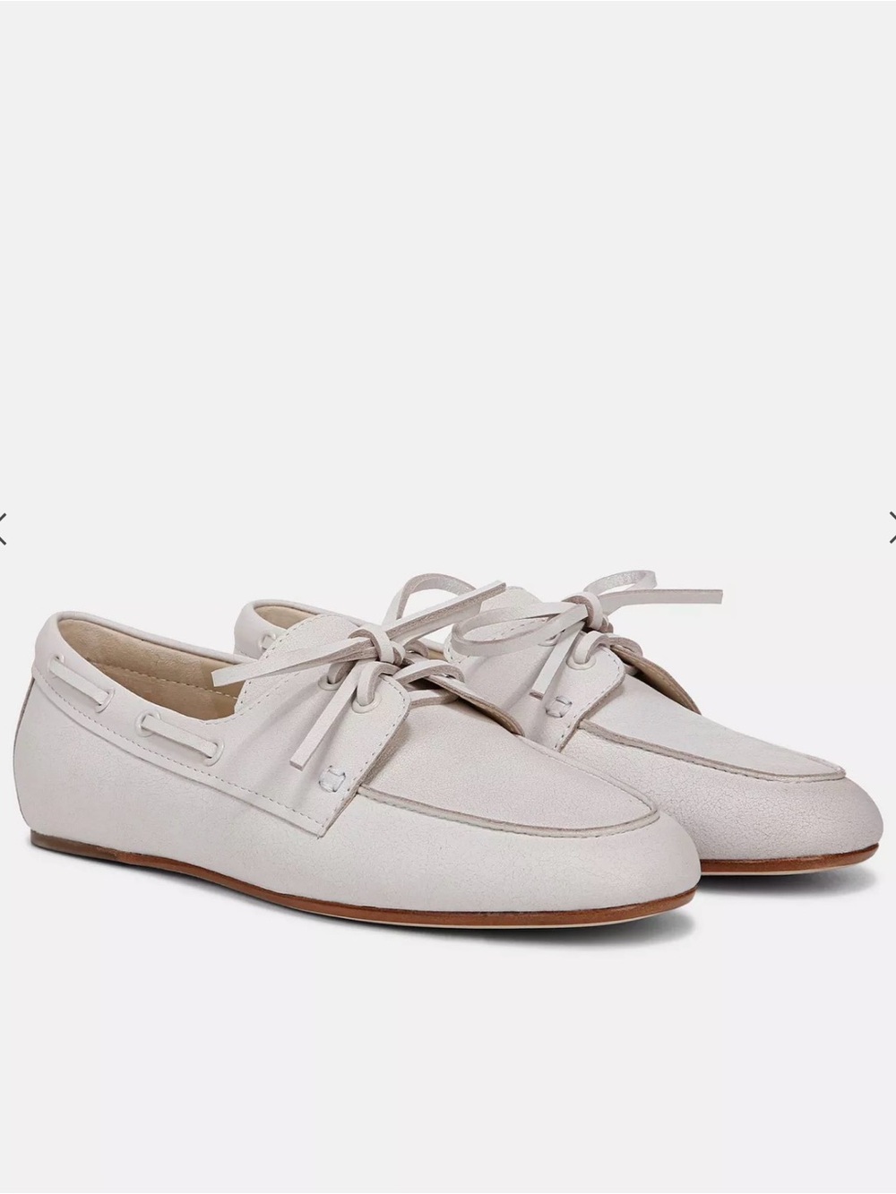 Vince Marin Women’s Cream Leather lace up Driving Loafers flats New NWT 8